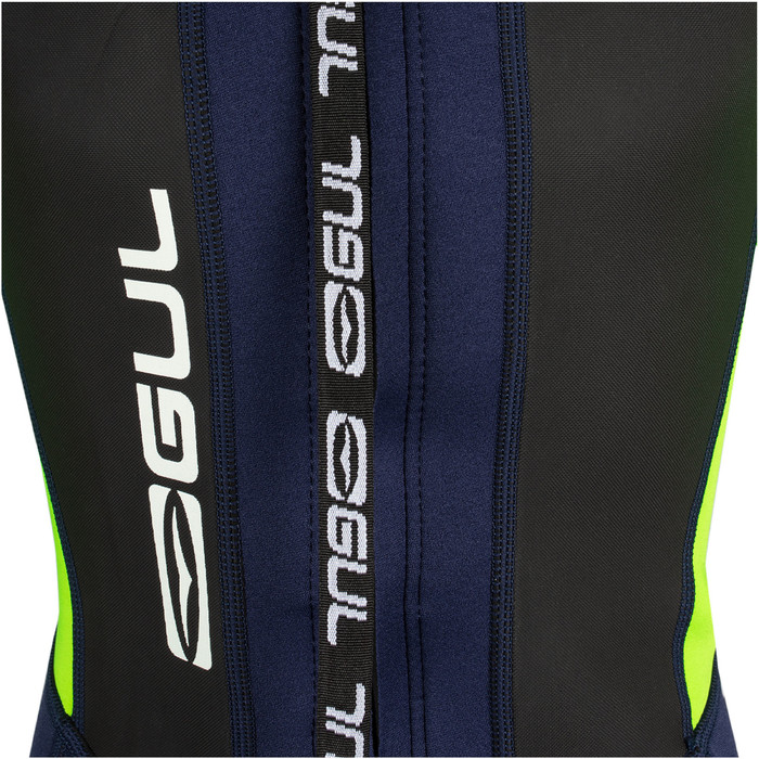 2024 Gul Junior Response 3/2mm Back Zip Shorty Neopreno RE3322-C1 - Navy / Lime